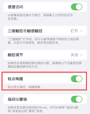 嵩县苹果授权维修站分享iPhone轻点无法唤醒怎么办 