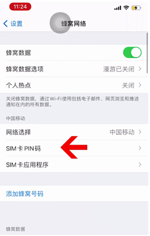 嵩县苹果14维修网分享如何给iPhone14的SIM卡设置密码 